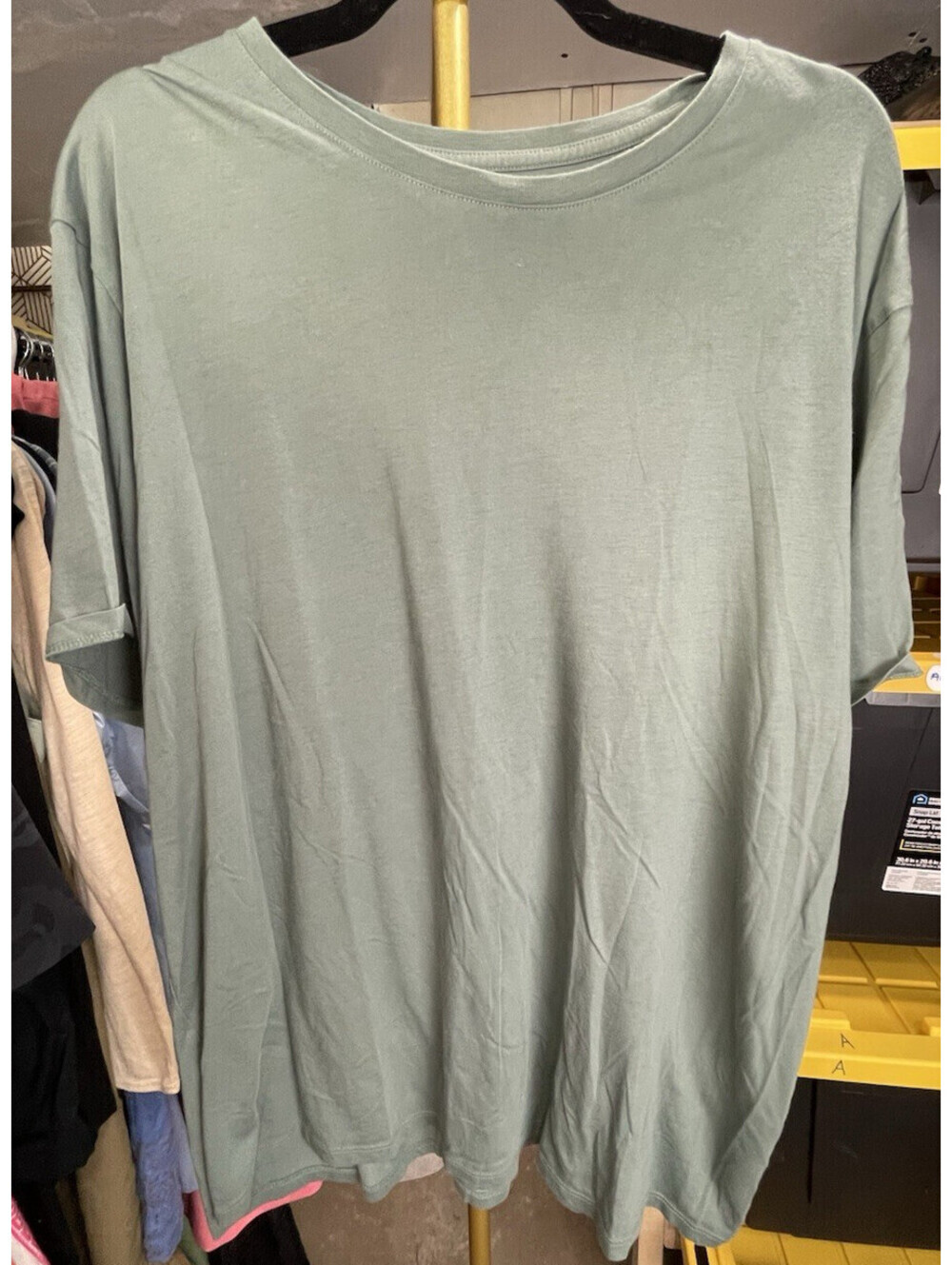 Vince Men’s 100% Pima Cotton Short Sleeve Crewneck T-Shirt Greenish Gray XXL 2XL